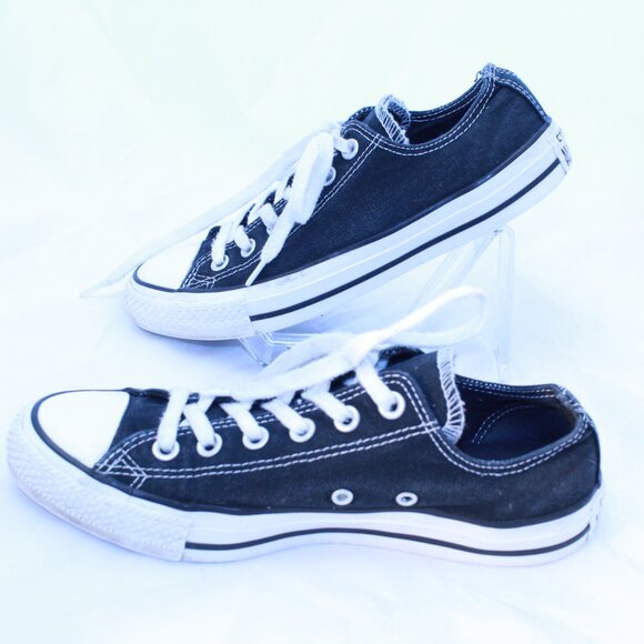 Converse Chuck Taylor All Star W 8 Black Double Tongue Low Top Sneakers 552589F - Picture 3 of 12